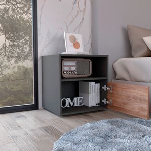 Mesa de noche Galanto 52 x 50 RTA Plomo Lenno