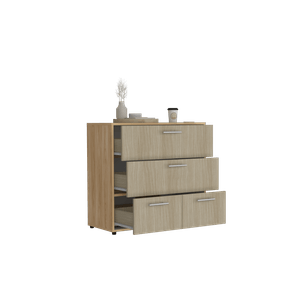 Cajonera Sevilla  75x80x38,8 RTA Fresno Europeo/Blanco Mqz+Mallado