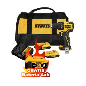 Taladro Atornillador De 1/2" 20V Max* Atomic Brushless + 2Bat + Cargador + Maletín Dewalt DCD708D2-B3