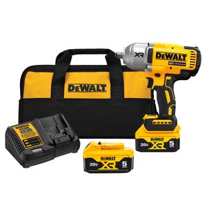 Pistola Llave De Impacto Inalámbrico De 1/2" Ion-Litio 20V Max. + 2 Bat. 4.0Ah + Cargador Dewalt DCF900