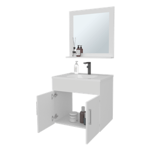 Set Mueble de baño Blake + Espejo 53X61X45 RTA Blanco Mqz ZF