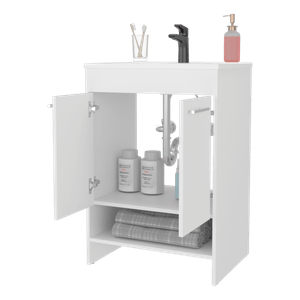 Mueble Lavamanos Lorenzo 60 a Piso 88X60X45 RTA Blanco ZF