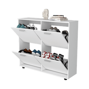 Zapatero 4 Puertas Opal 96X110X30 RTA Blanco ZF
