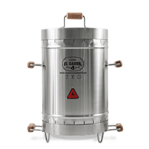 Barril Asador Premium Acero Inoxidable Pequeño 15-20 Lbs quirúrgico 304 calibre 16 (12-15 personas)
