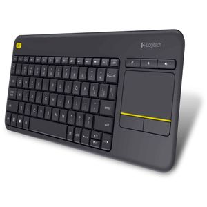 Teclado inalámbrico K400 PLUS Logitech panel tactil negro