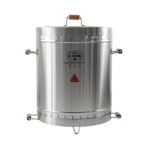 Barril Asador Premium Acero Inoxidable Grande 50 Lbs quirúrgico 304 calibre 16 (50 o 60 personas)