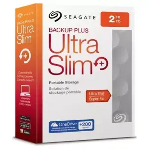 Disco duro Externo Seagate® 2TB 2,5'', USB 3.0 Backup Pus ultra slim -platino