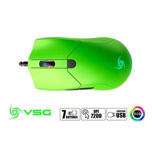 Mouse Alámbrico Gamer VSG VG-M430-VBO aurora Ambidiestro verde
