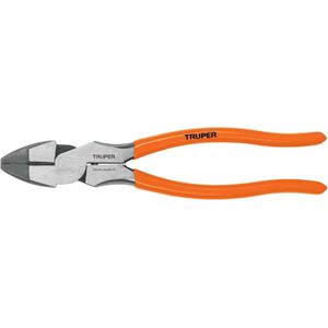 Pinza para electricista 9" alta palanca mango pvc Truper