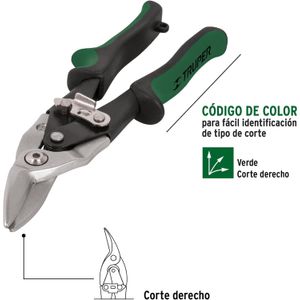 Tijera de aviación en acero al carbono, derecha Truper TAV-D