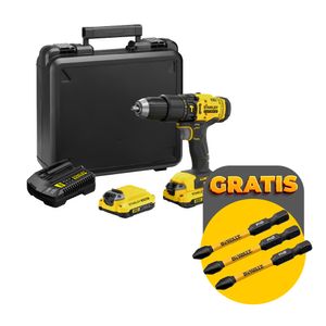 Taladro Percutor Inalámbrico 20v 1/2puLG  + 2 Baterías Stanley 1.5 amp Scd711c2k-b3