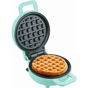 Hukën x MasterChef | Mini Máquina para Waffles y Hot Cakes | Parrillas Antiadherentes | Listo en 5 Minutos o Menos | Luz Indicadora | 750W de Potencia