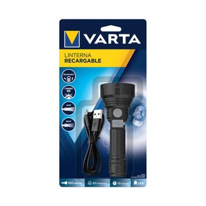 LINTERNA VARTA RECARG.60 LUMENES 150mtsLED BLANCA/2 USO (4)